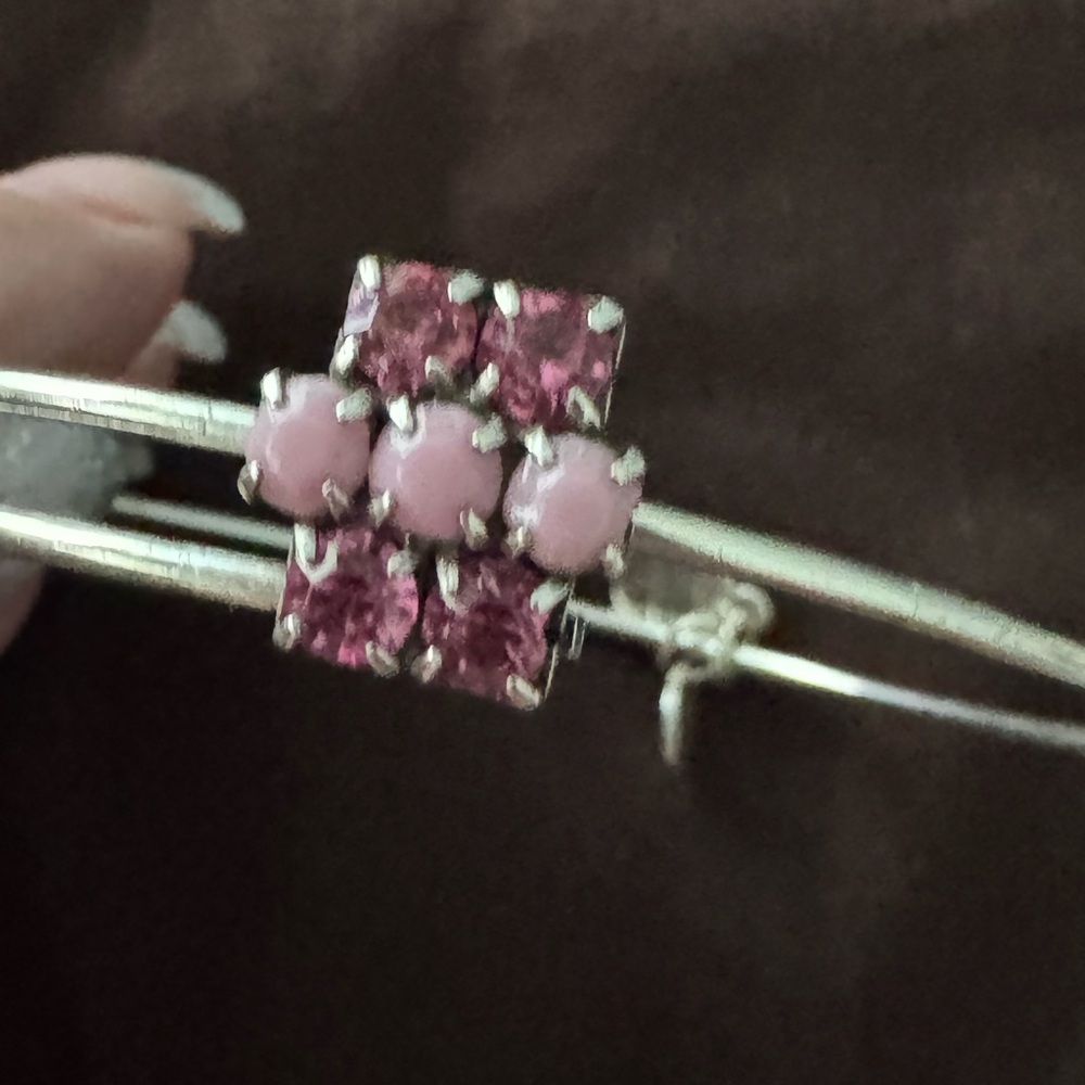 Alex and Ani Two-TonePink Bracelet with Delicate Design